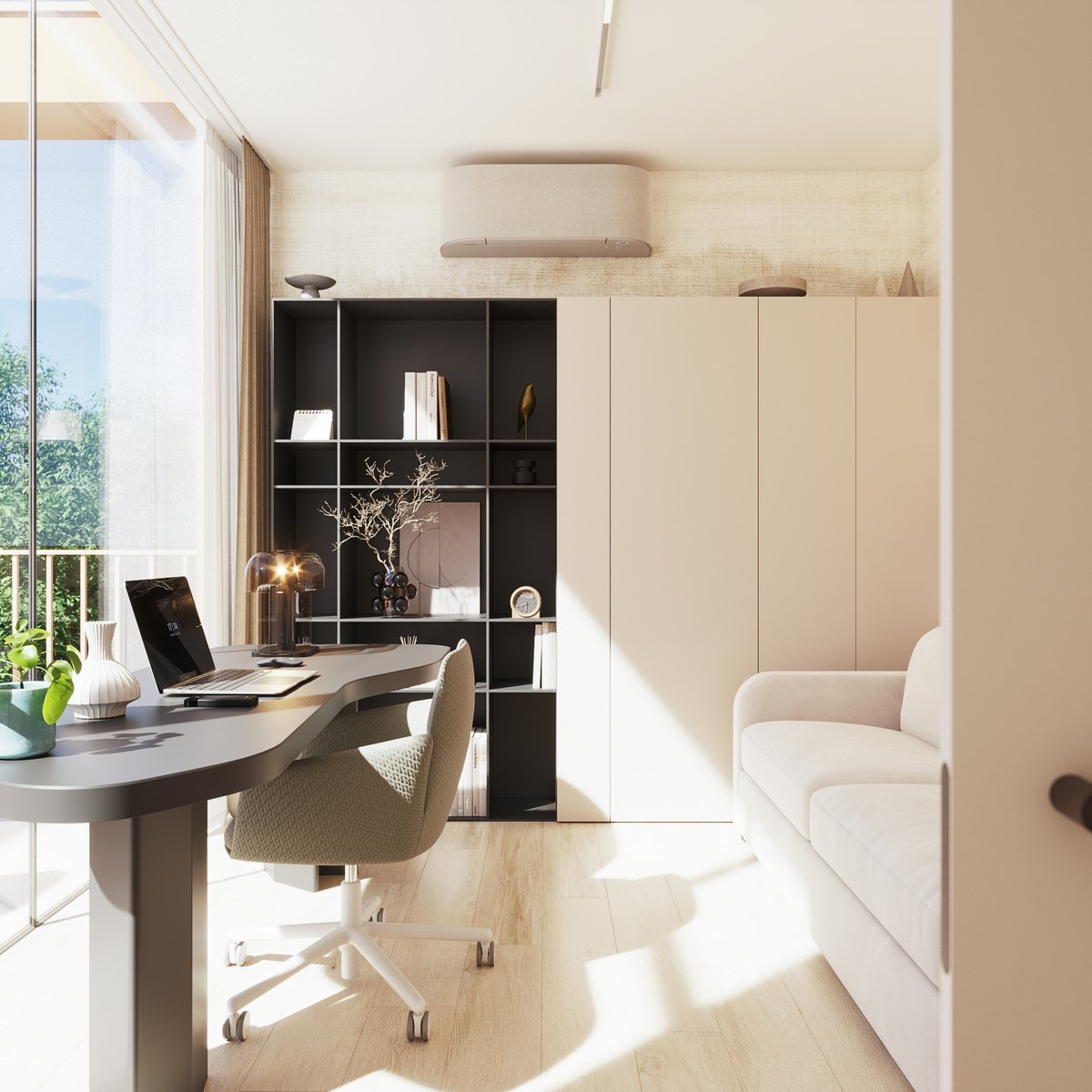 Interiér penthouse B5.01 spálňa